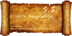 Illés Sebestyén névjegykártya
