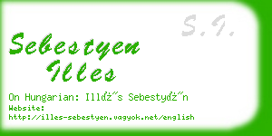 sebestyen illes business card